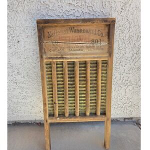 Vintage Wood National Washboard 801 Memphis Rusty Crusty Country Farmhouse